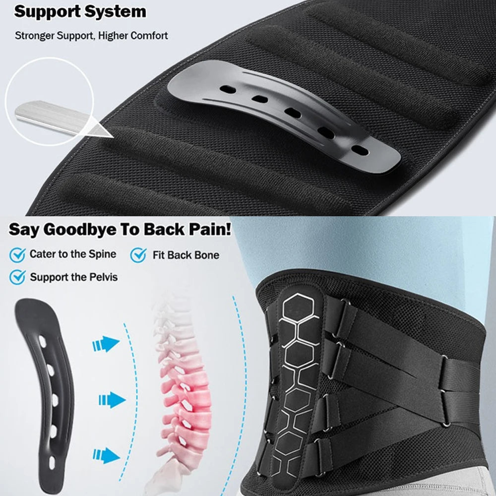 Lumbar Support Brace for Back Pain & Sciatica – Adjustable Belt