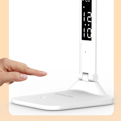 LED Desk Lamp with Clock and Calendar Home Office Indoor Lighting Touch Dimmer