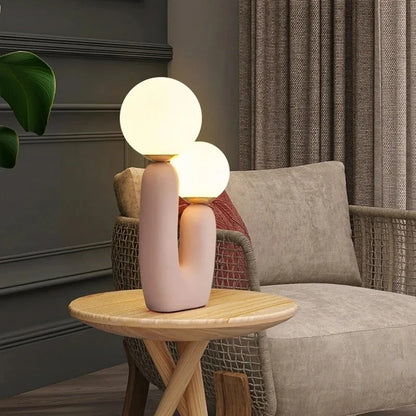 Nordic Scandinavian Art Glass Table Lamp Warm Ambient Glow Versatile Placement