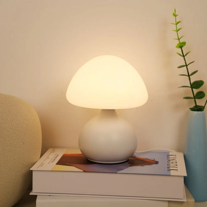 Minimalist Mushroom Table Lamp Three-Colour Modes Infinite Dimming Cosy Atmosphere Adjustable
