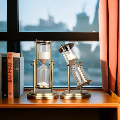 Brass Glass Hourglass Sand Timer 15 30 60 Min Decor