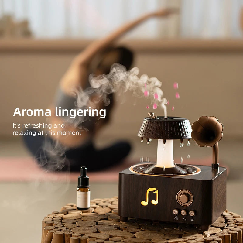Raindrop Rotating Aroma Diffuser 250ml RGB Remote