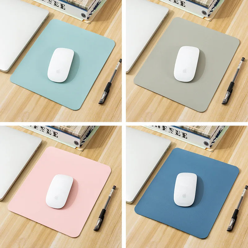 Small PU Leather Mouse Pad – Non-Slip Waterproof Desktop Mat