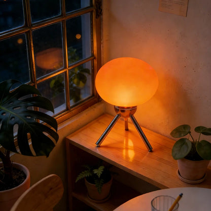 Bauhaus Mid-Century Glass Mushroom Table Lamp Nordic Retro Bedroom Bedside Ambient Decor Light