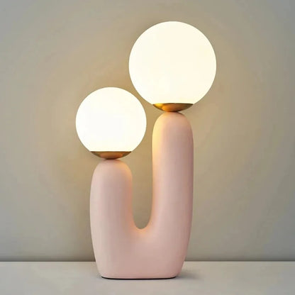 Nordic Scandinavian Art Glass Table Lamp Warm Ambient Glow Versatile Placement