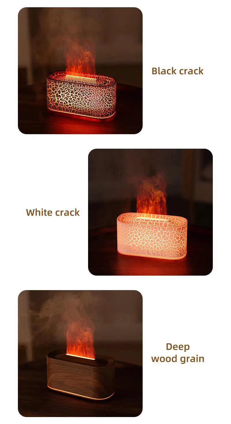 Flame Aromatherapy Diffuser – Cool Mist Humidifier for Home