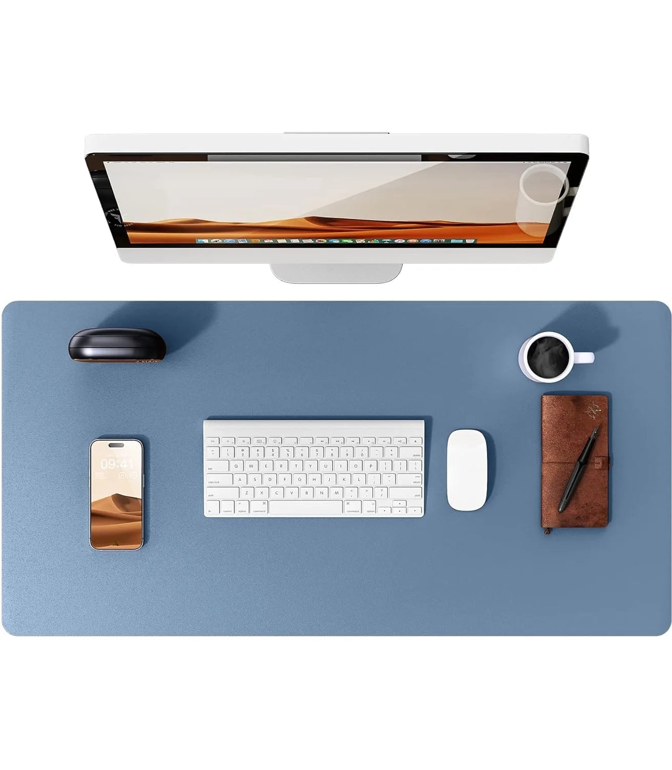 PU Leather Desk Mat – Large Non-Slip Waterproof Office Mouse Pad
