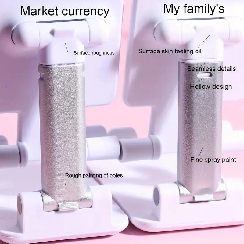Adjustable Phone & Tablet Stand – Universal Foldable Desk Holder