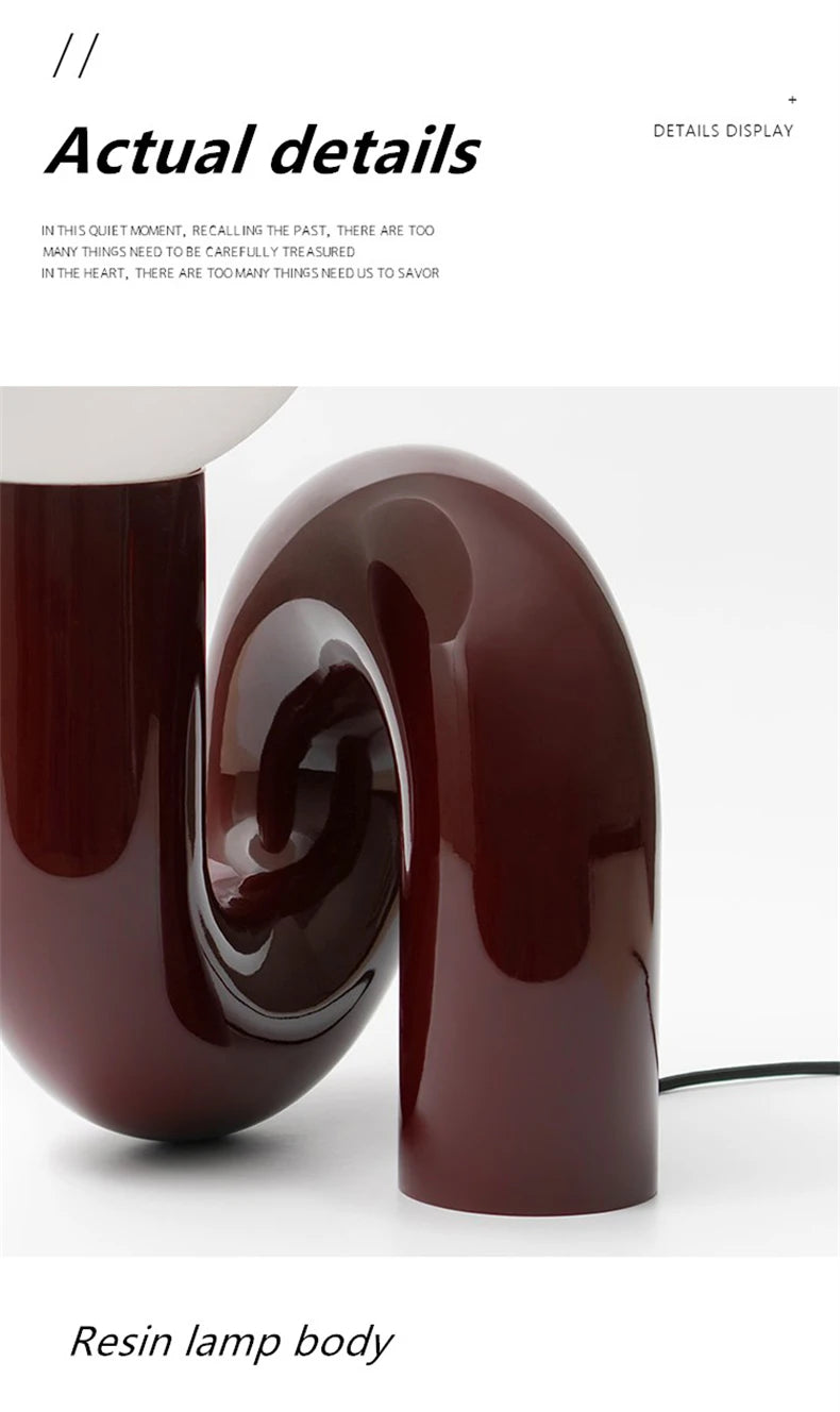 Nordic Glass Desk Lamp – Minimalist LED 3 Colour Modes Decor Light
