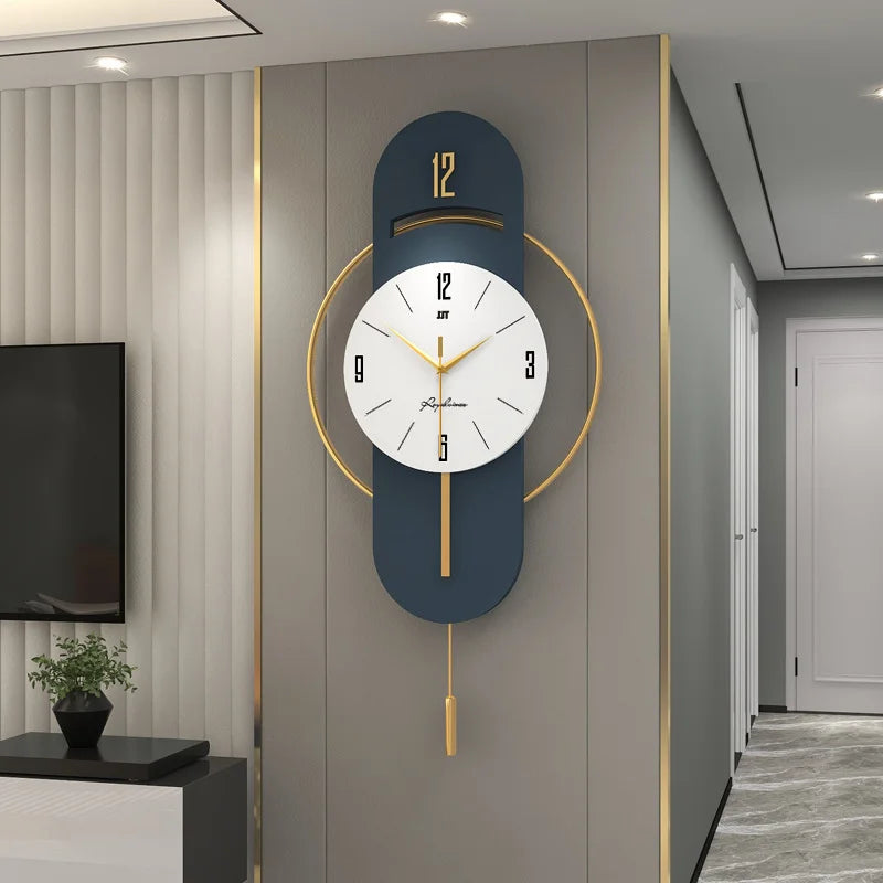 Wall Clock Living Room High-End Fashion Light Luxury Hanging Watch Home Decoration Creative Mounted