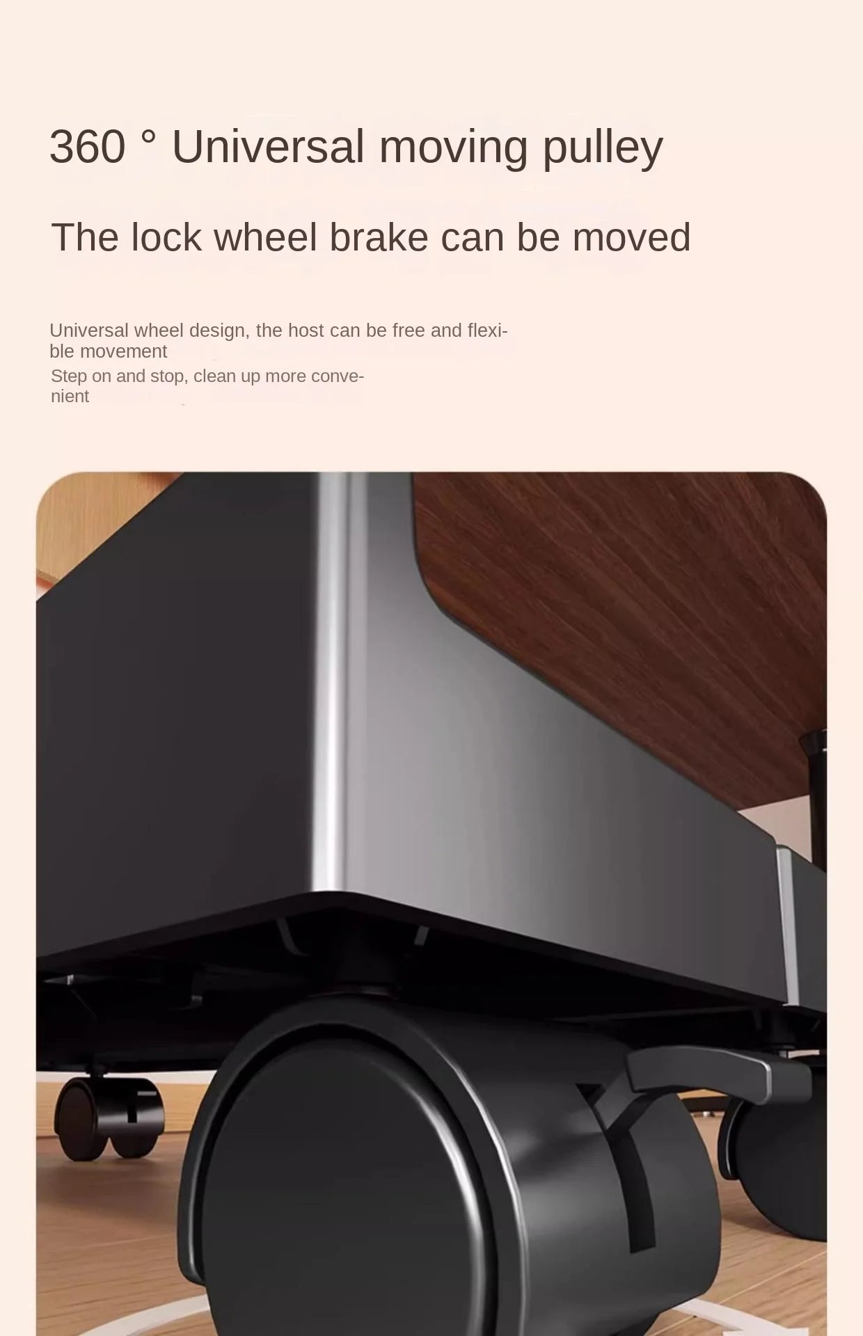 Adjustable CPU Stand with Wheels – Rolling PC Tower Holder