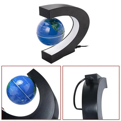 Magnetic Floating LED Globe Lamp Gift Ideas Indoor Lighting Office Decor Multi-Colour Ring