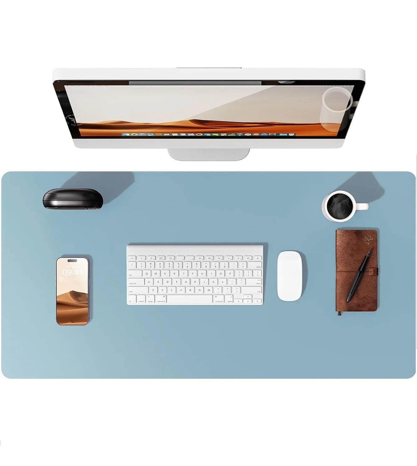 PU Leather Desk Mat – Large Non-Slip Waterproof Office Mouse Pad