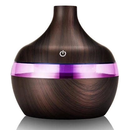 Wood Grain Ultrasonic Aroma Diffuser Humidifier 300ml