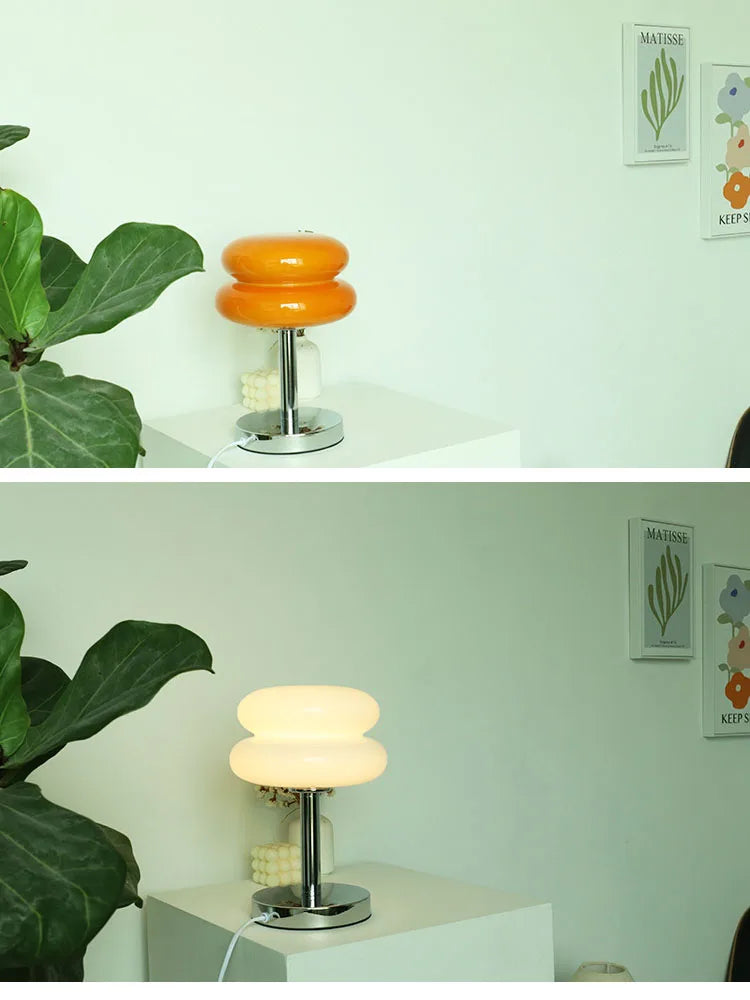 Macaron Dimmable Glass Bedside Lamp