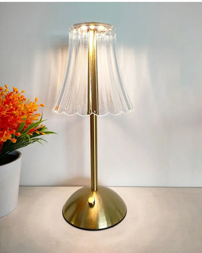 Crystal LED Table Lamp Touch Sensor Rechargeable Night Light Bedroom Bedside Bar Hotel Decor