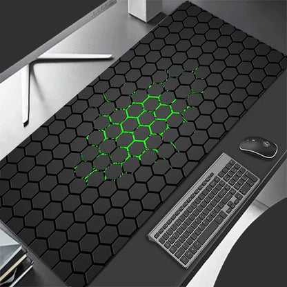 Hexagon XXL Gaming Mouse Pad Desk Mat Non-Slip Unique Shape Soft Rubber Surface
