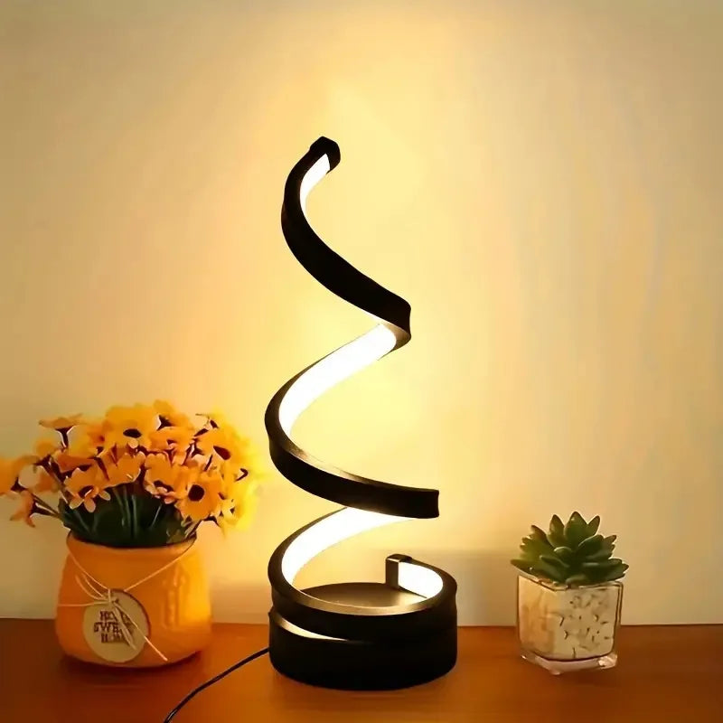 Spiral LED USB Desk Lamp