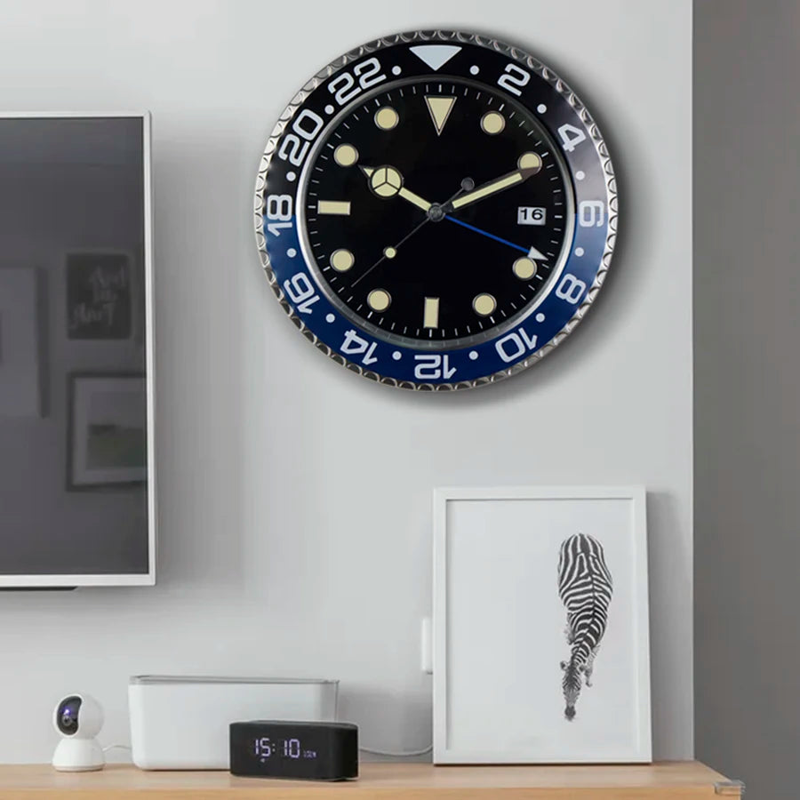 34cm Luxury Metal Sunburst Wall Clock