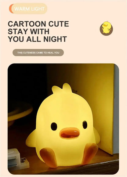 Duck LED Night Light Bedroom Lighting Kids Gifts Cute Design Sleep-Friendly