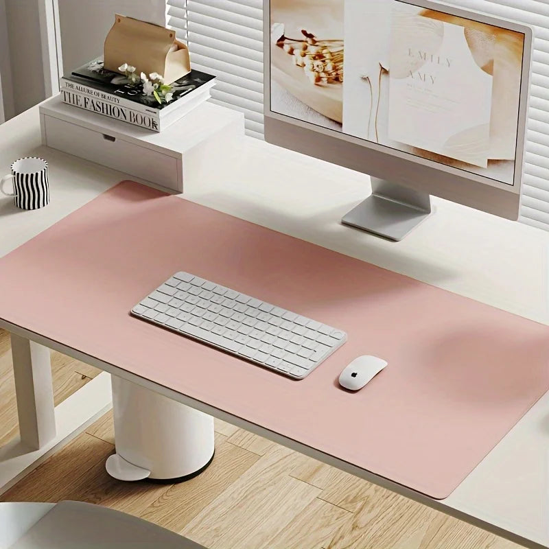 Faux Leather Mouse Pad – Non-Slip Waterproof Office Desk Mat
