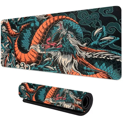 Japanese Dragon Gaming Mouse Pad Desk Mat Available Sizes Non-Slip Office Smooth Surface
