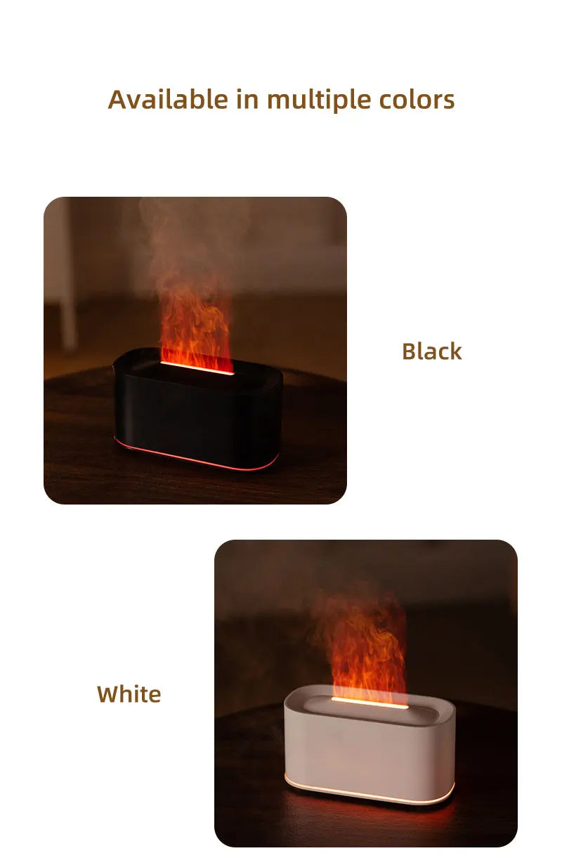 Flame Aromatherapy Diffuser – Cool Mist Humidifier for Home