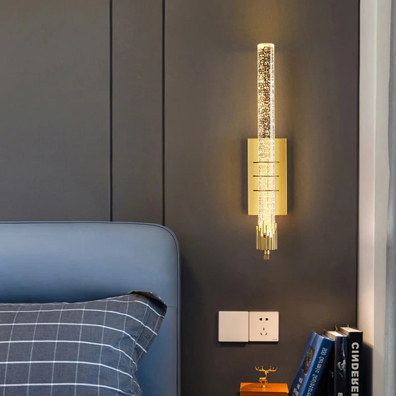 Modern Bubble Crystal Wall Lamps Indoor Lighting For Living Room Bedroom Study Background Sconces