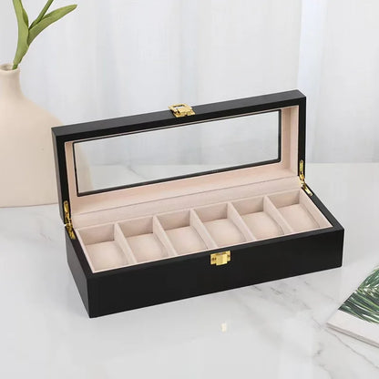 Luxury Handmade Wood 6/10/12Grids Watch Clock Box for Men and Women Jewelry Storage Packaging