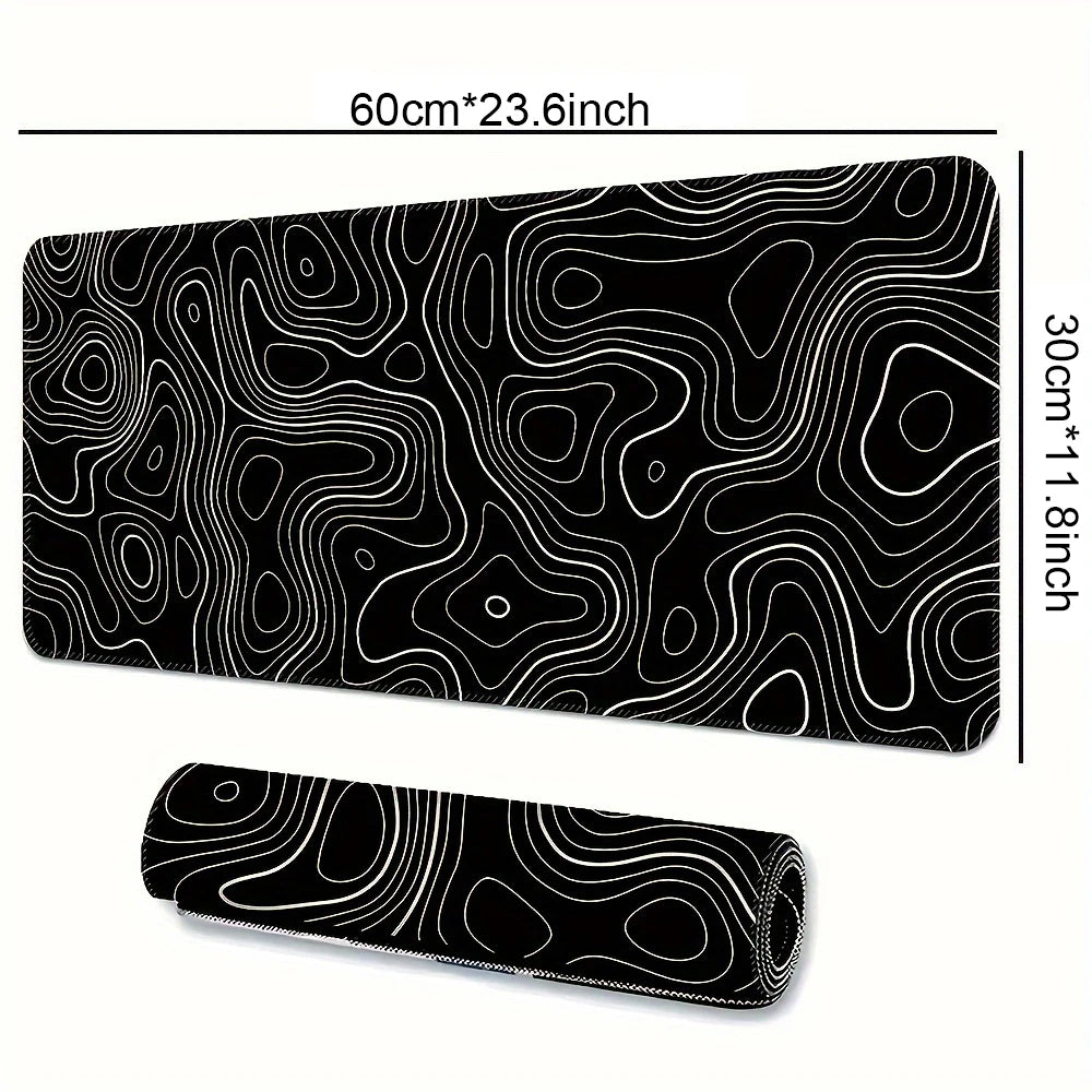 Large Extended Mouse Pad – Non-Slip Rubber Stitched Edge Desk Mat