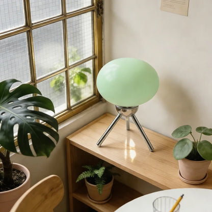 Bauhaus Mid-Century Glass Mushroom Table Lamp Nordic Retro Bedroom Bedside Ambient Decor Light