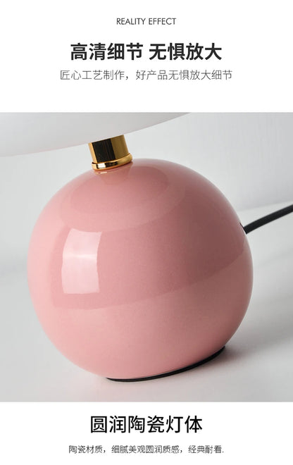 Ceramic Mushroom Table Lamp Bedside Bedroom Nightstand