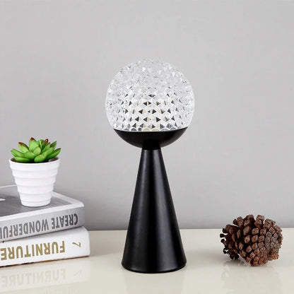 Glass Ball Table Lamps Gold Metal Cone Lights Living Room Beside Lamp Study Desk Book Light Art