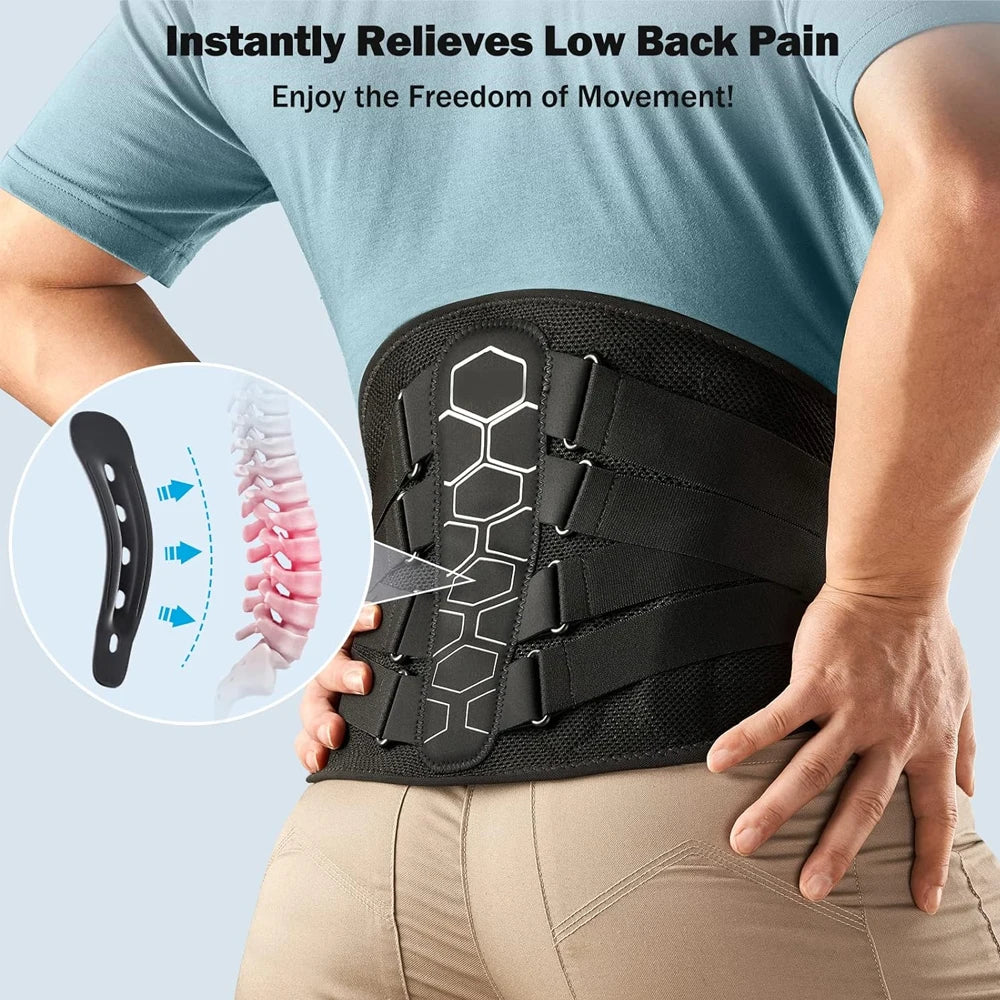 Lumbar Support Brace for Back Pain & Sciatica – Adjustable Belt