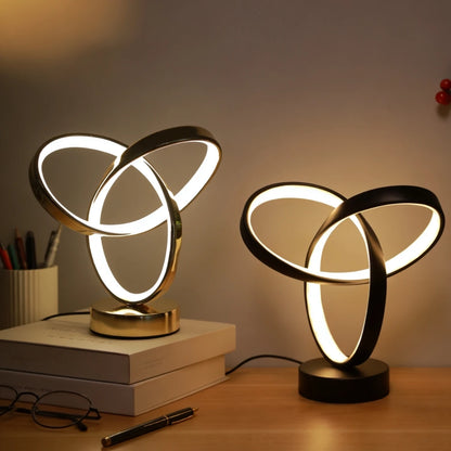 Modern Gold LED USB Desk Lamp Eye Care Indoor Lighting Stepless Dimming Minimalist Design