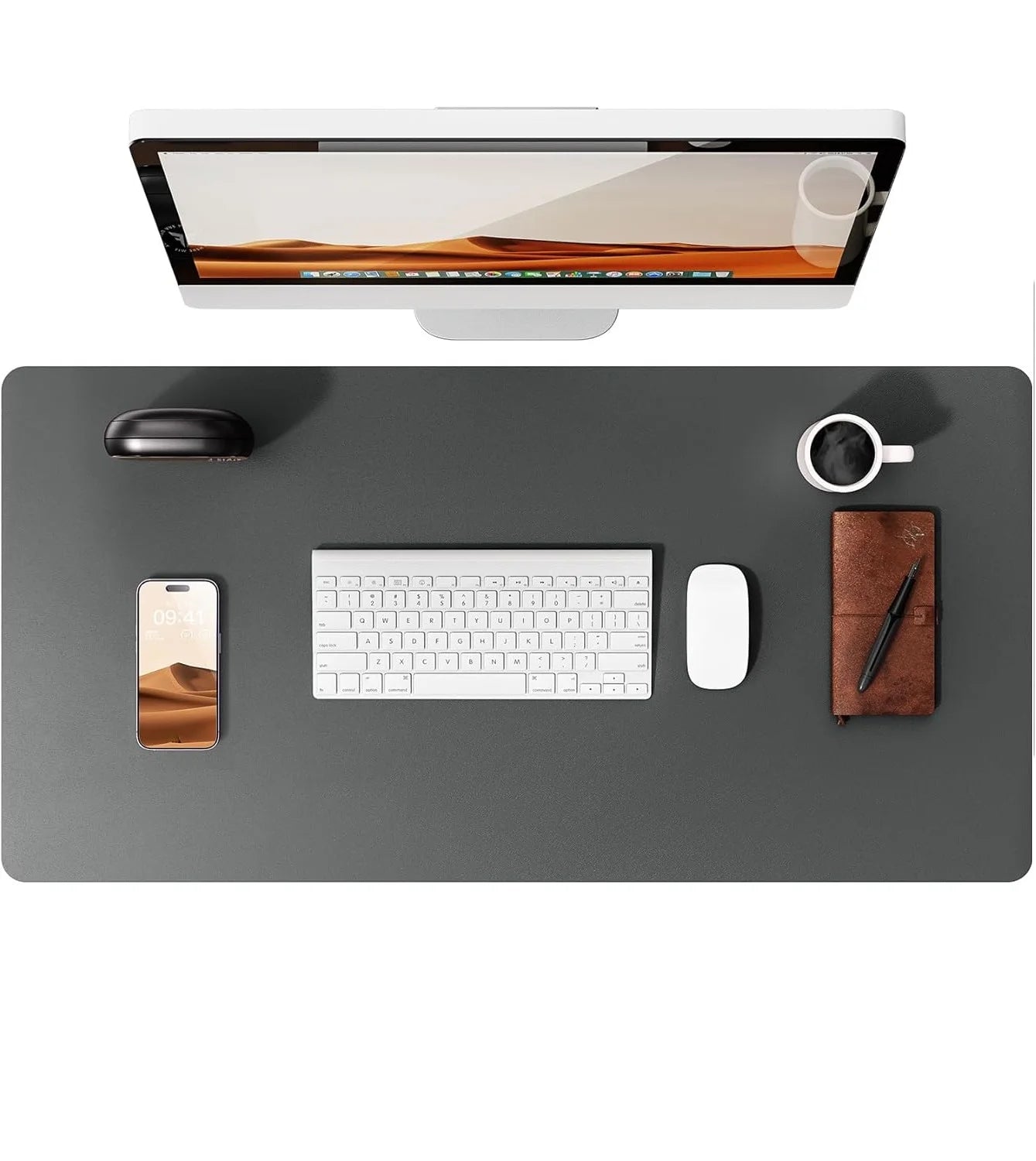 PU Leather Desk Mat – Large Non-Slip Waterproof Office Mouse Pad