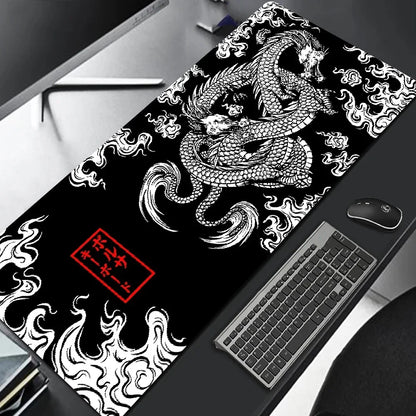 Japanese Dragon Gaming Mouse Pad Desk Mat Available Sizes Non-Slip Office Smooth Surface