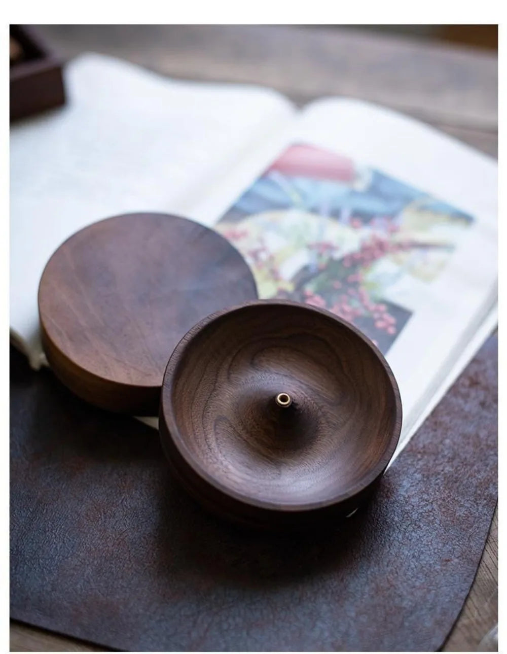 Solid Wood Incense Burner Tray