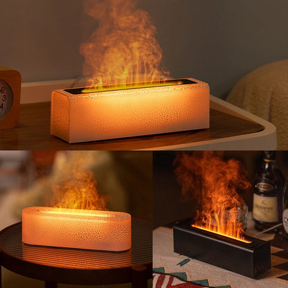 Flame Aroma Diffuser and Cool Mist Humidifier Real Ambience Two Jobs One Device