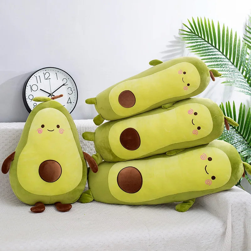 Avocado Plush Throw Pillow Cute Fruit Cushion 35-90cm
