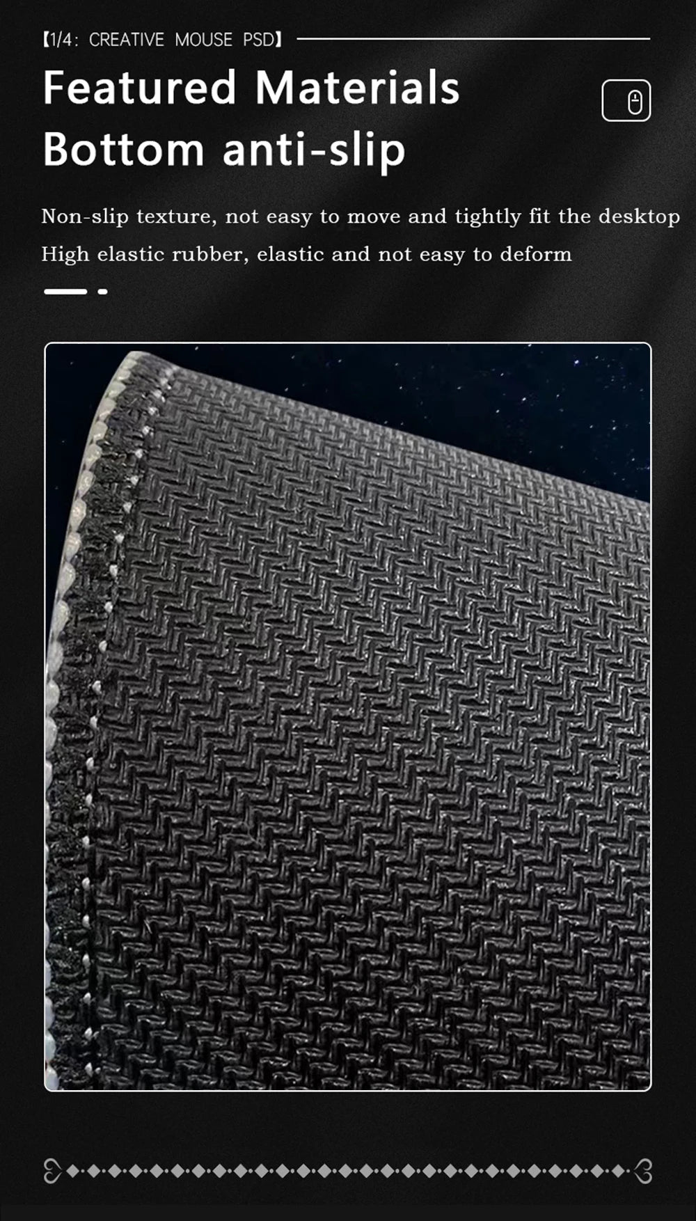 XXL Mouse Pad – Non-Slip Stitched Edge Desk Mat for Office & Gaming