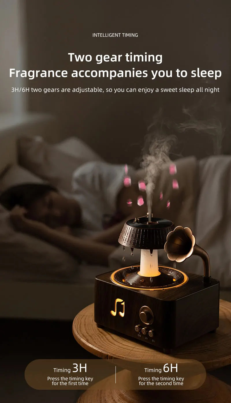 Raindrop Rotating Aroma Diffuser 250ml RGB Remote