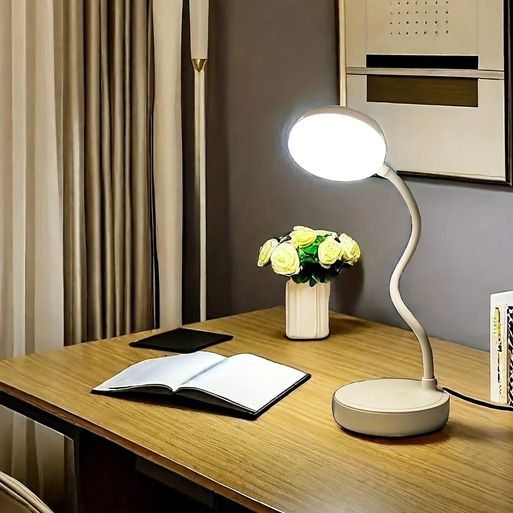 LED Gooseneck Desk Lamp – USB Touch Control 3 Brightness Levels