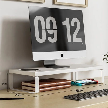 Monitor Stand Riser with Storage Shelf Wooden Wood Wall Decor Desk Accessory Home Office