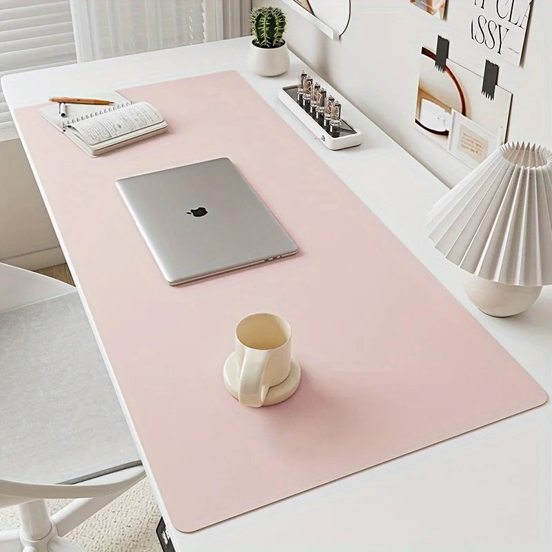 Faux Leather Mouse Pad – Non-Slip Waterproof Office Desk Mat