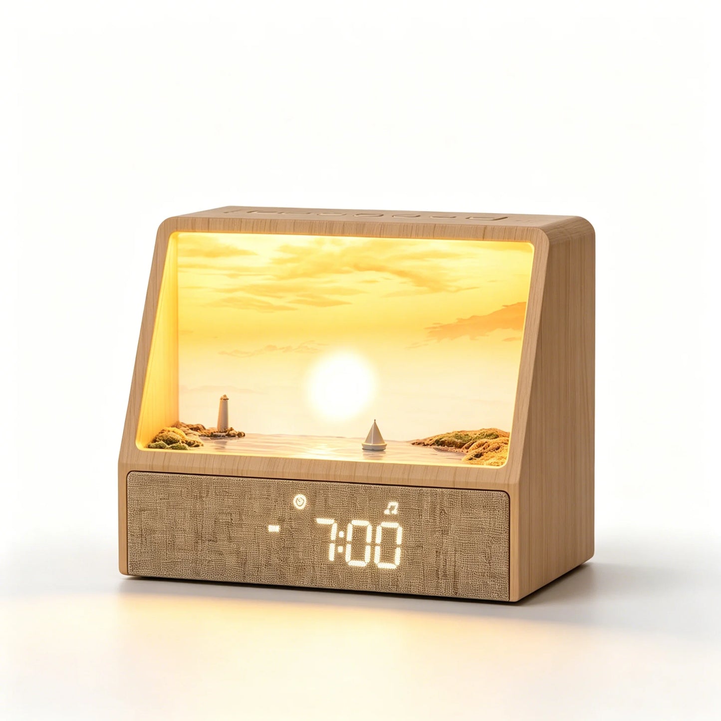 Sunrise Alarm Clock Table Light White Noise Wake Up With Soothing Sounds Bluetooth Sleep Aid Night