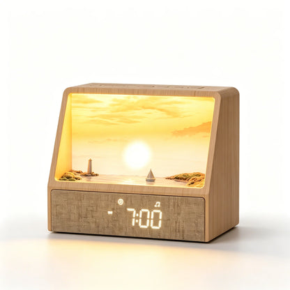 Sunrise Alarm Clock Table Light White Noise Wake Up With Soothing Sounds Bluetooth Sleep Aid Night