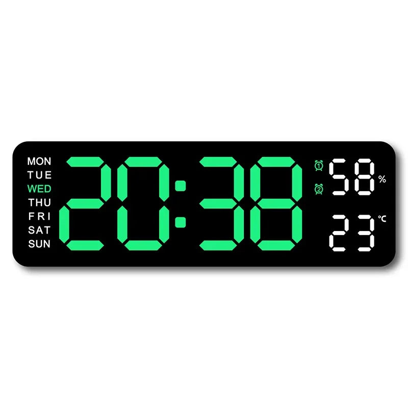 9" LED Digital Wall & Alarm Clock