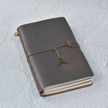 100% Genuine Leather Journal Refillable Travel Notebook Retro DIY Handmade Diary Sketchbook School