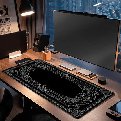 Baroque Ornate XXL Gaming Mouse Pad Large Desk Mat Non-Slip Stitched Edge Office Extended Playmat